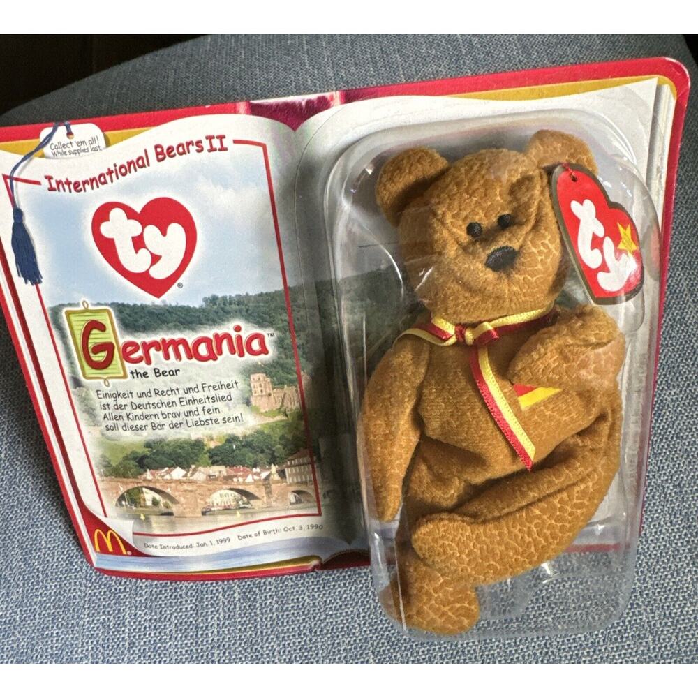 Vintage 90s Plush Toy Mini Bear TY International BearS McDonalds GERMANIA Rare